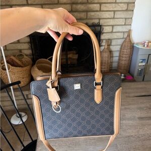 Nine West Chic Black and Tan Satchel